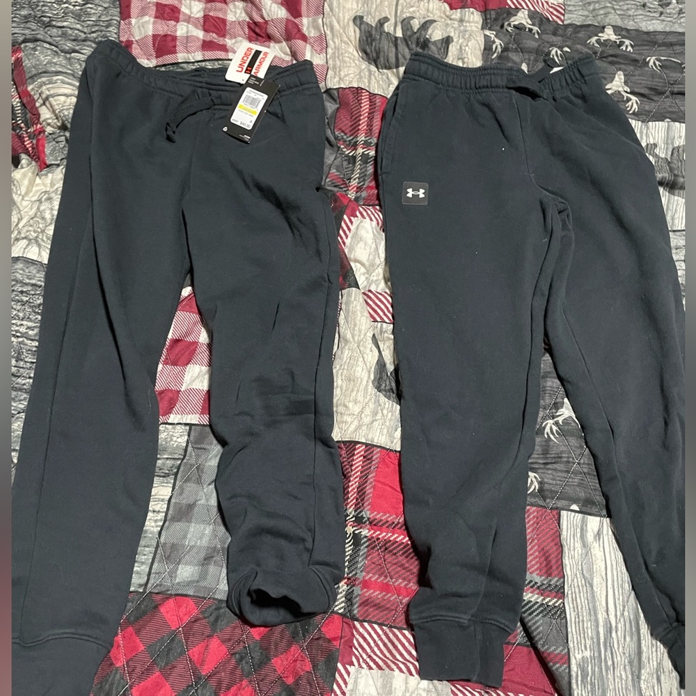 2 black youth medium boys sweatpants one brand new with tags 1  without tags